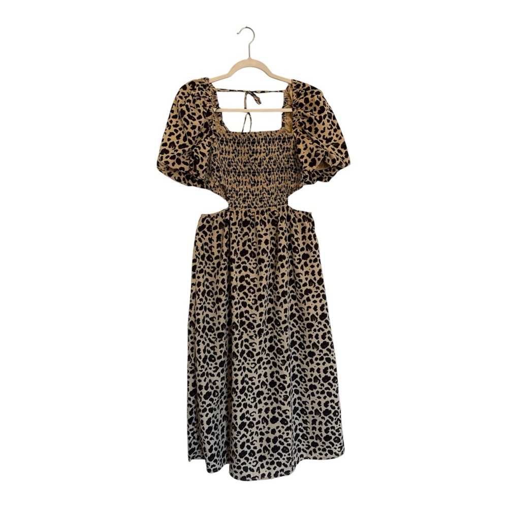 Blush Animal Print Midi Dress